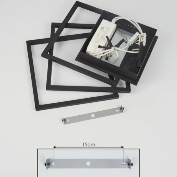 hofstein Plafonnier Oberegg LED Blanc, 1 lumière, Télécommandes* Lampes Modernes