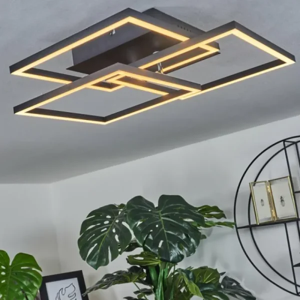 hofstein Plafonnier Oberegg LED Blanc, 1 lumière, Télécommandes* Lampes Modernes