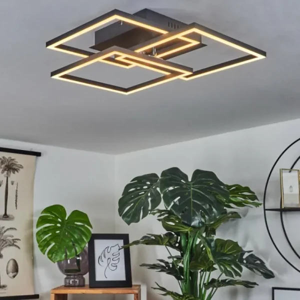 hofstein Plafonnier Oberegg LED Blanc, 1 lumière, Télécommandes* Lampes Modernes