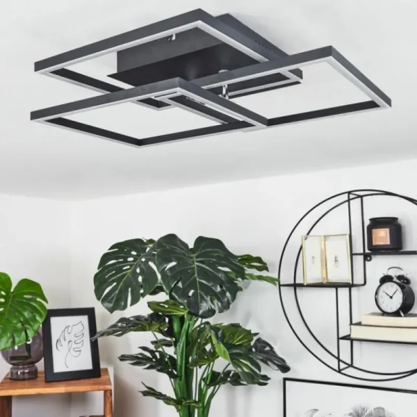hofstein Plafonnier Oberegg LED Blanc, 1 lumière, Télécommandes* Lampes Modernes