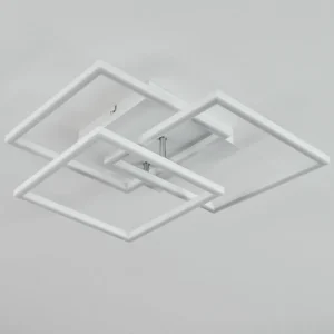 hofstein Plafonnier Oberegg LED Chrome, Blanc, 1 lumière, Télécommandes* Lampes Modernes