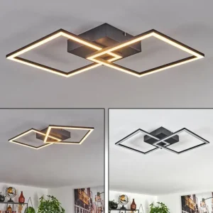 hofstein Plafonnier Obo LED Noir, 1 lumière* Lampes Modernes