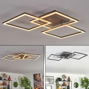 hofstein Plafonnier Obo LED Noir, 1 lumière* Lampes Modernes