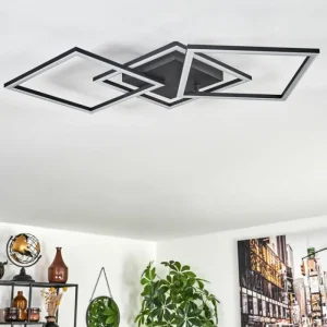 hofstein Plafonnier Obo LED Noir, 1 lumière* Lampes Modernes