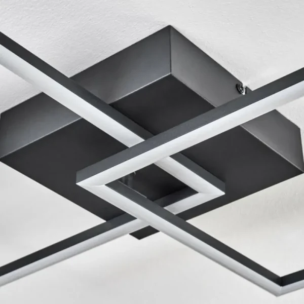 hofstein Plafonnier Obo LED Noir, 1 lumière* Lampes Modernes