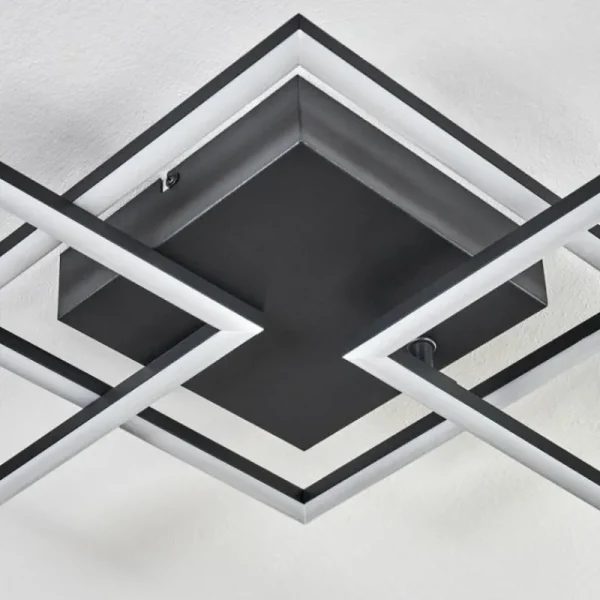hofstein Plafonnier Obo LED Noir, 1 lumière* Lampes Modernes