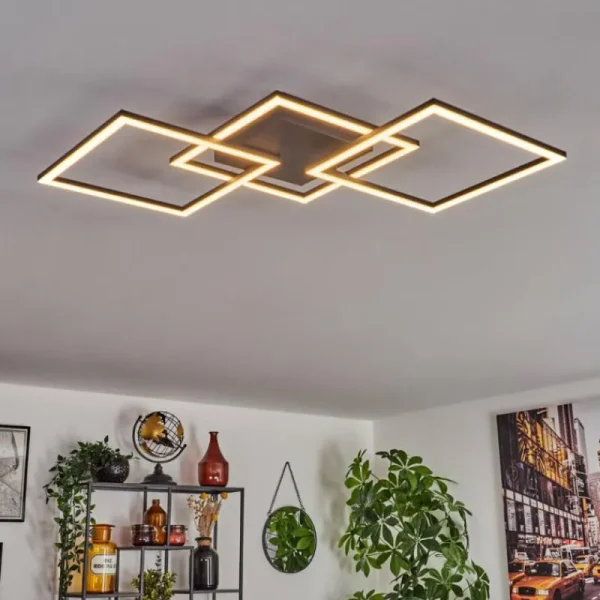 hofstein Plafonnier Obo LED Noir, 1 lumière* Lampes Modernes