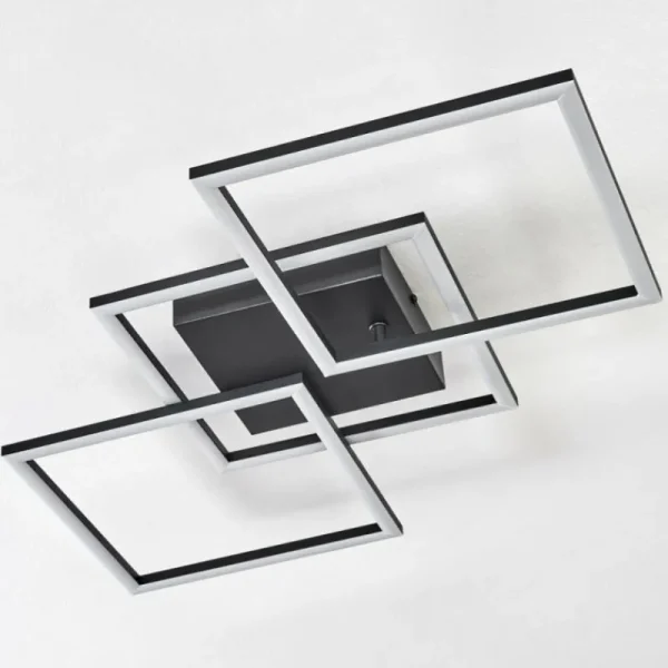 hofstein Plafonnier Obo LED Noir, 1 lumière* Lampes Modernes