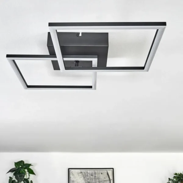 hofstein Plafonnier Obo LED Noir, 1 lumière* Lampes Modernes