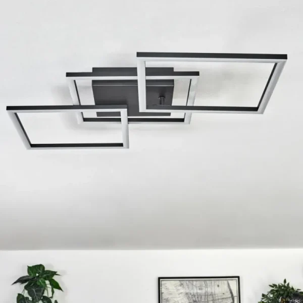 hofstein Plafonnier Obo LED Noir, 1 lumière* Lampes Modernes