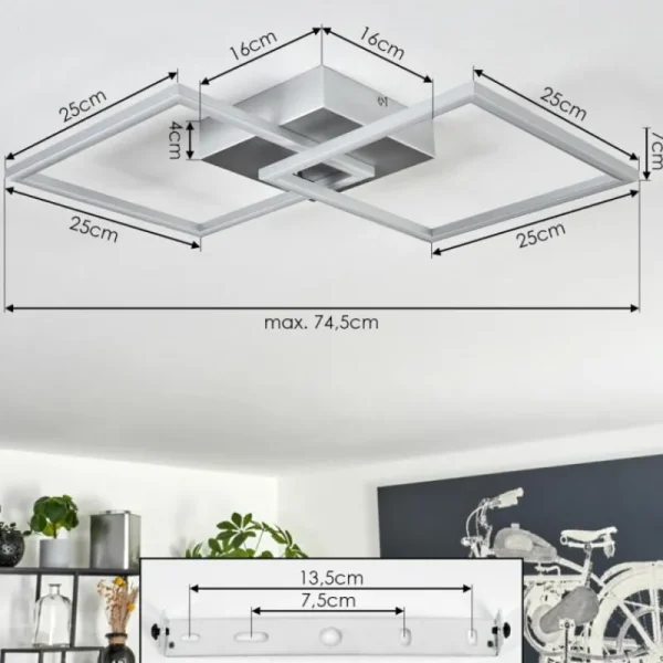hofstein Plafonnier Obo LED Titane, 1 lumière* Lampes Modernes
