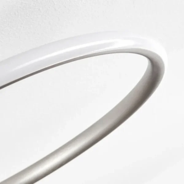 hofstein Plafonnier Olok LED Argenté, Blanc, 1 lumière, Télécommandes* Lampes Modernes