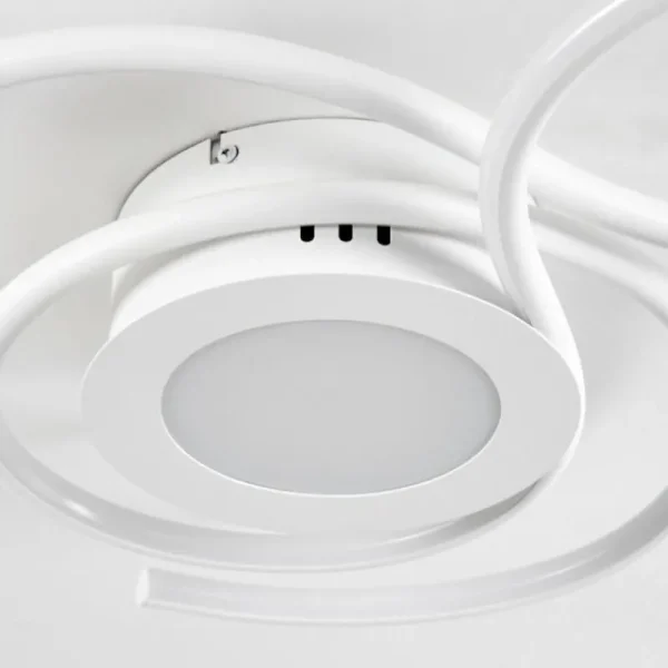 hofstein Plafonnier Olok LED Blanc, 1 lumière, Télécommandes* Lampes Modernes
