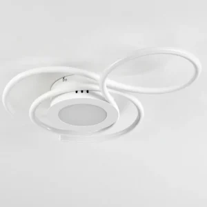 hofstein Plafonnier Olok LED Blanc, 1 lumière, Télécommandes* Lampes Modernes