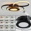 hofstein Plafonnier Olok LED Noir, 1 lumière, Télécommandes* Lampes Modernes