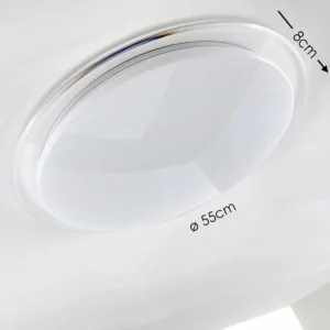 hofstein Plafonnier Oranki LED Blanc, 1 lumière, Télécommandes* Lampes Modernes