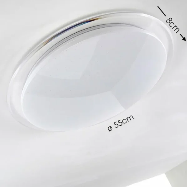 hofstein Plafonnier Oranki LED Blanc, 1 lumière, Télécommandes* Lampes Modernes