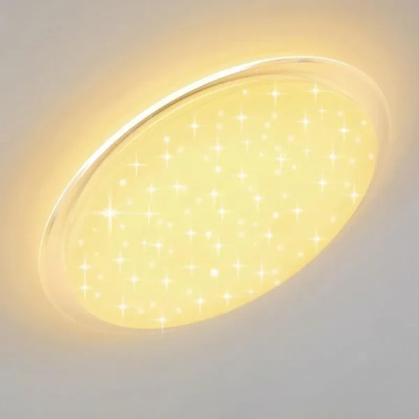 hofstein Plafonnier Oranki LED Blanc, 1 lumière, Télécommandes* Lampes Modernes