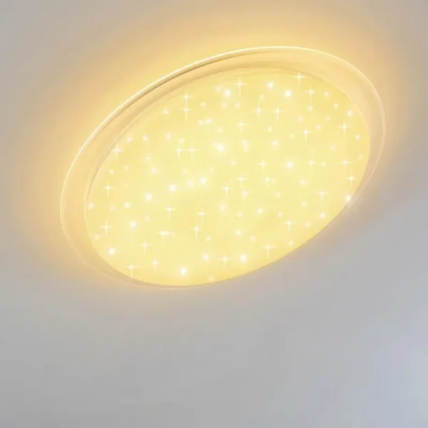 hofstein Plafonnier Oranki LED Blanc, 1 lumière, Télécommandes* Lampes Modernes