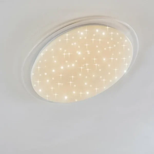 hofstein Plafonnier Oranki LED Blanc, 1 lumière, Télécommandes* Lampes Modernes