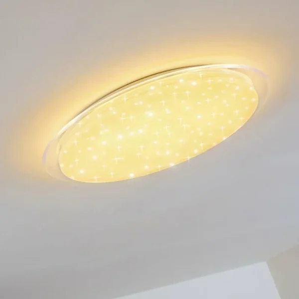 hofstein Plafonnier Oranki LED Blanc, 1 lumière, Télécommandes* Lampes Modernes