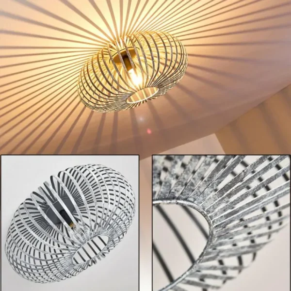 hofstein Plafonnier Oravi Gris, Argenté, 1 lumière* Lampes Modernes