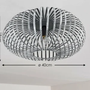 hofstein Plafonnier Oravi Gris, Argenté, 1 lumière* Lampes Modernes