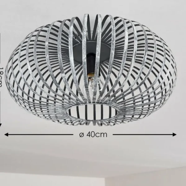 hofstein Plafonnier Oravi Gris, Argenté, 1 lumière* Lampes Modernes