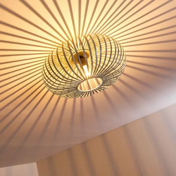 hofstein Plafonnier Oravi Gris, Argenté, 1 lumière* Lampes Modernes