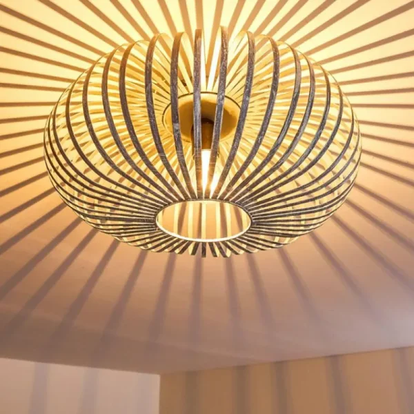 hofstein Plafonnier Oravi Gris, Argenté, 1 lumière* Lampes Modernes