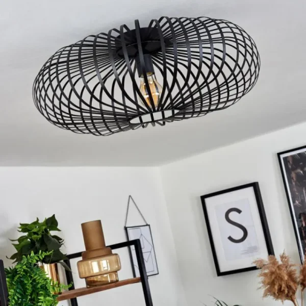 hofstein Plafonnier Oravi Noir, 1 lumière* Lampes Modernes