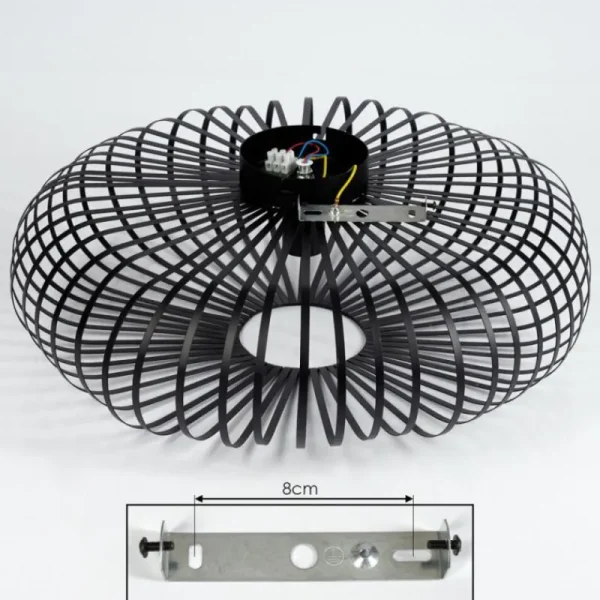hofstein Plafonnier Oravi Noir, 1 lumière* Lampes Modernes