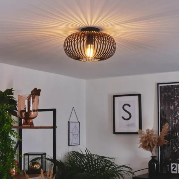 hofstein Plafonnier Oravi Noir, 1 lumière* Lampes Modernes