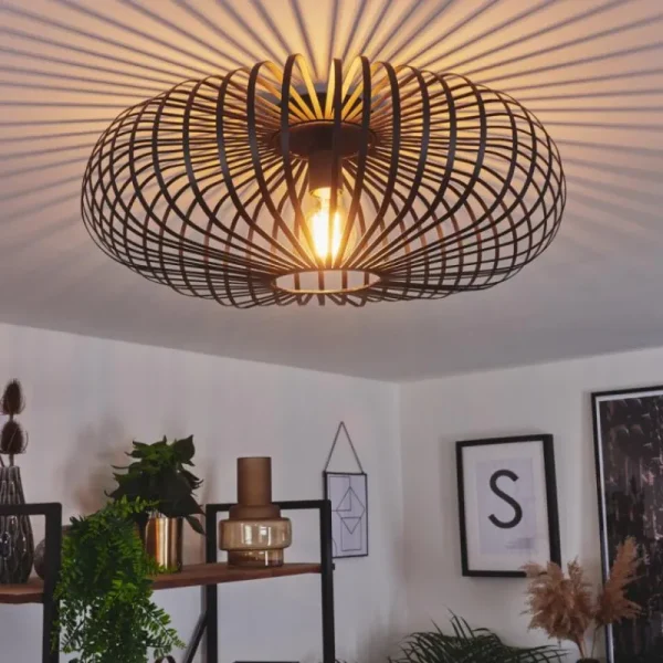 hofstein Plafonnier Oravi Noir, 1 lumière* Lampes Modernes
