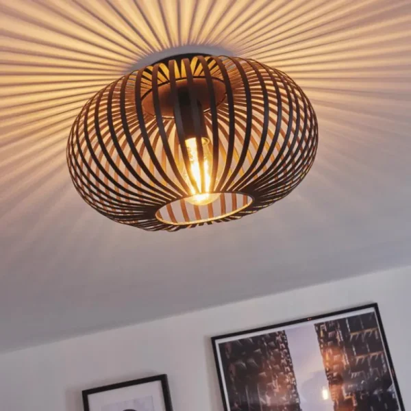 hofstein Plafonnier Oravi Noir, 1 lumière* Lampes Modernes