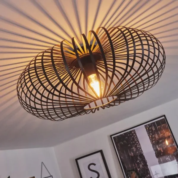 hofstein Plafonnier Oravi Noir, 1 lumière* Lampes Modernes