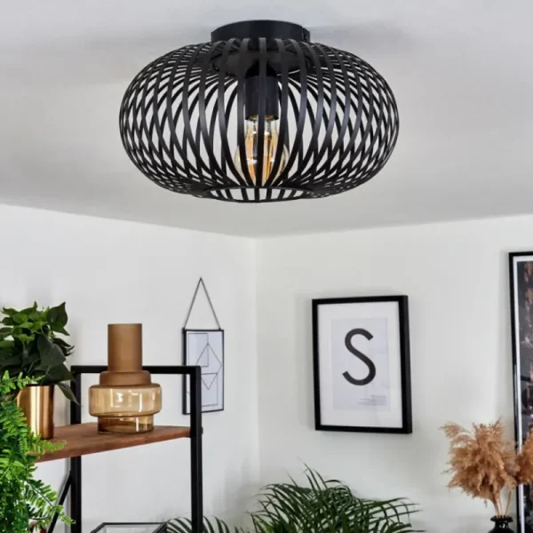 hofstein Plafonnier Oravi Noir, 1 lumière* Lampes Modernes