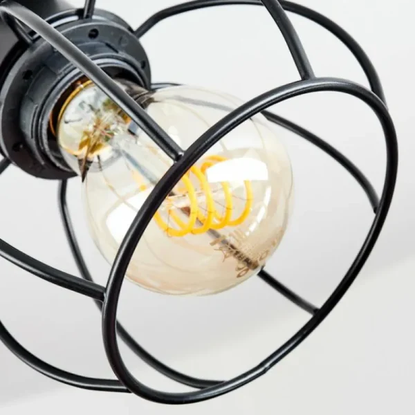 hofstein Plafonnier Orkanger Chrome, Noir, 2 lumières* Lampes Modernes