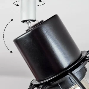hofstein Plafonnier Orkanger Chrome, Noir, 2 lumières* Lampes Modernes