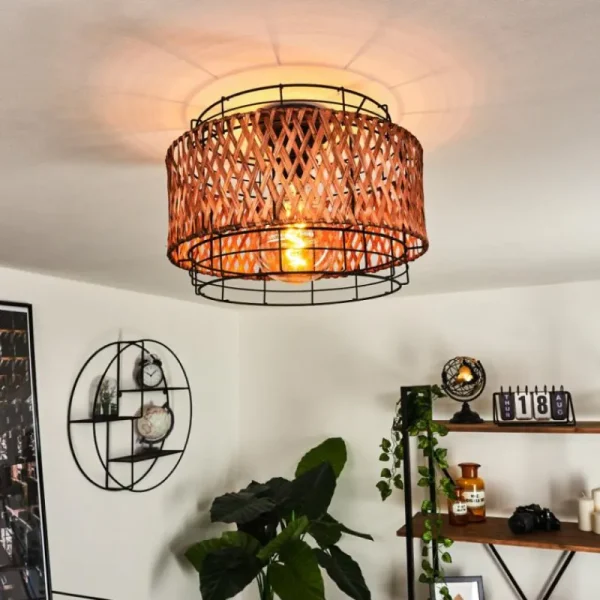 hofstein Plafonnier Otta Noir, 1 lumière* Lampes Modernes