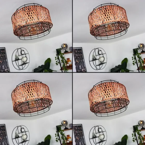hofstein Plafonnier Otta Noir, 1 lumière* Lampes Modernes