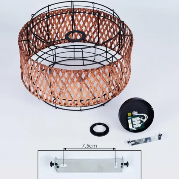 hofstein Plafonnier Otta Noir, 1 lumière* Lampes Modernes