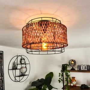 hofstein Plafonnier Otta Noir, 1 lumière* Lampes Modernes