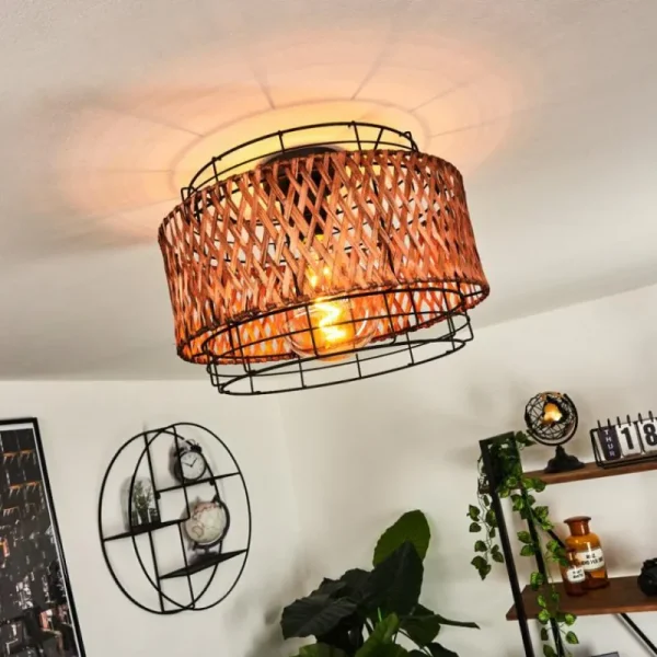 hofstein Plafonnier Otta Noir, 1 lumière* Lampes Modernes