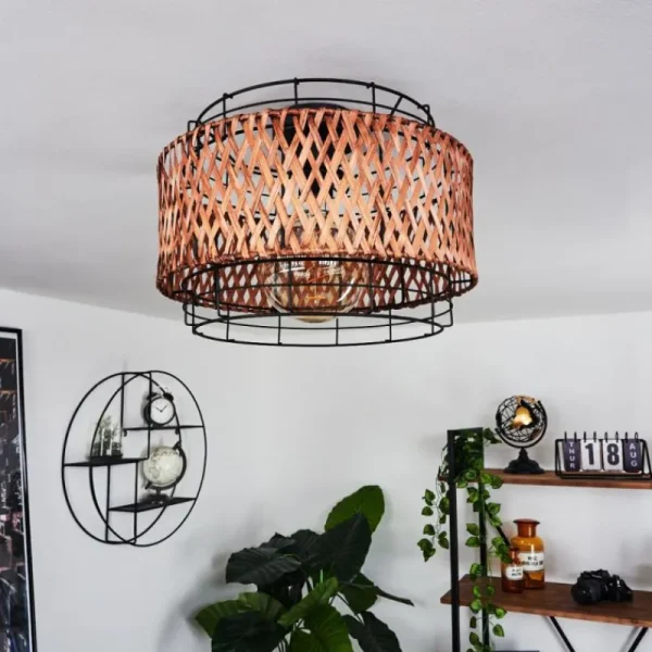 hofstein Plafonnier Otta Noir, 1 lumière* Lampes Modernes