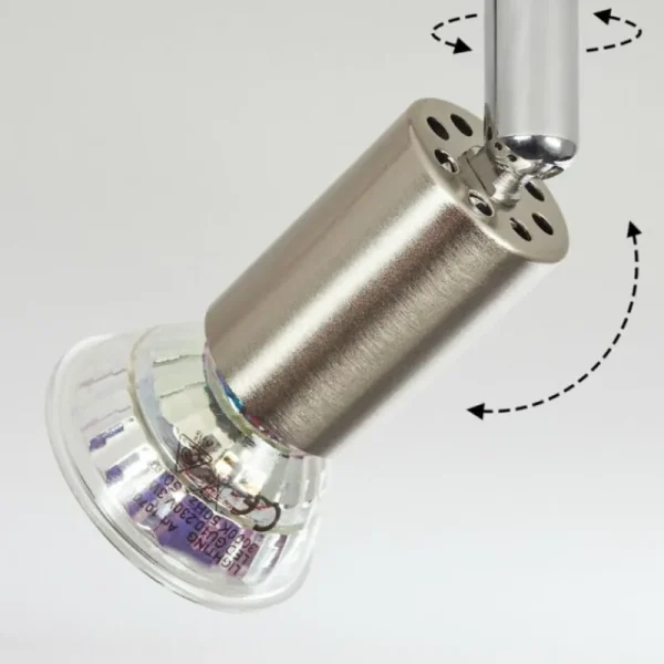 hofstein Plafonnier Oula LED Nickel mat, 4 lumières* Lampes Modernes