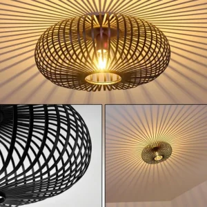 hofstein Plafonnier Ovari Noir, 1 lumière* Lampes Modernes