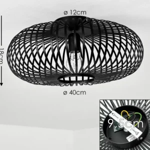hofstein Plafonnier Ovari Noir, 1 lumière* Lampes Modernes