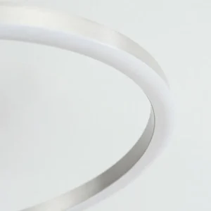 hofstein Plafonnier Ovasta LED Nickel mat, 1 lumière, Télécommandes* Lampes Modernes