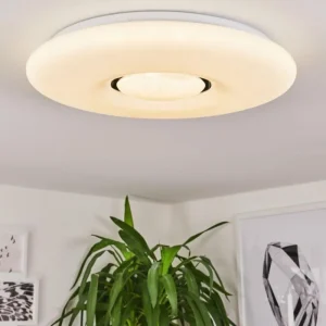 hofstein Plafonnier Page LED Blanc, 2 lumières, Télécommandes, Changeur de couleurs* Lampes Modernes